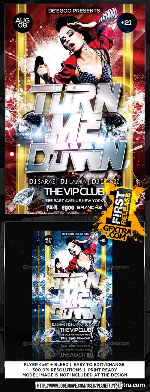 CodeGrape - Turn Me Down Party Flyer 5429