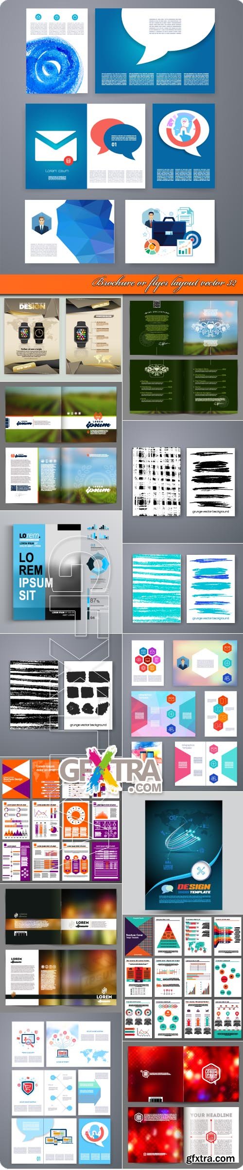 Brochure or flyer layout vector 32