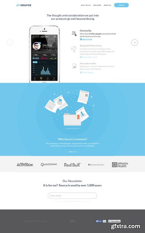 PSD Web Template - Source - Landing Page