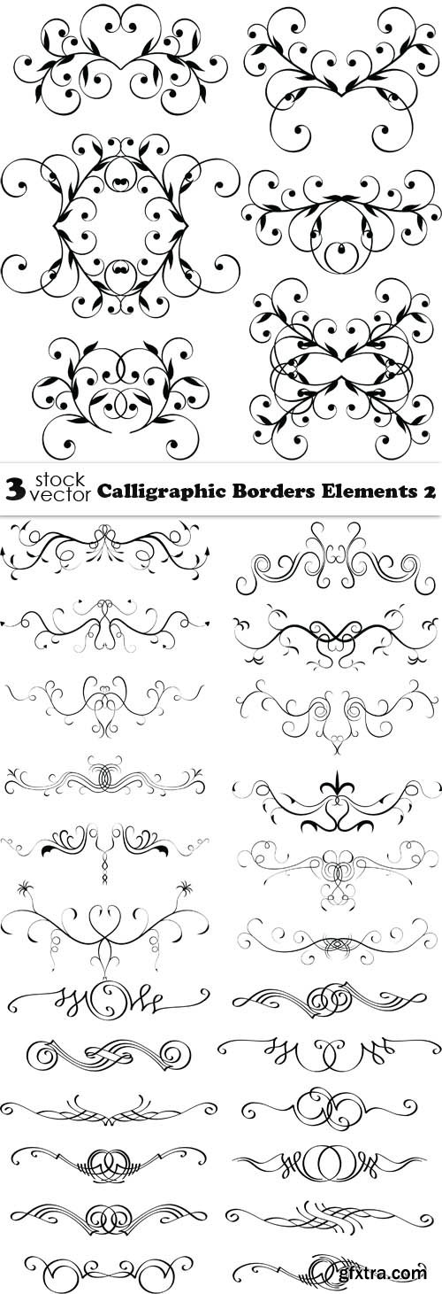 Vectors - Calligraphic Borders Elements 2