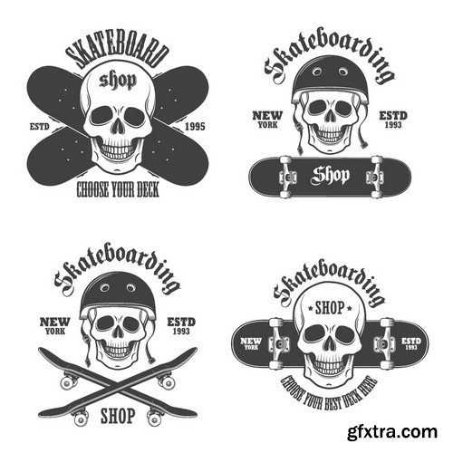 Stock Vectors - Skateboards 2, 25xEPS