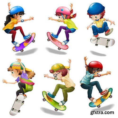 Stock Vectors - Skateboards 2, 25xEPS