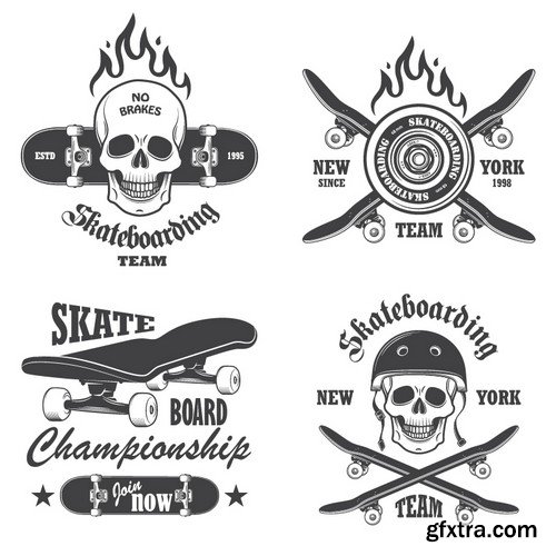 Stock Vectors - Skateboards 2, 25xEPS