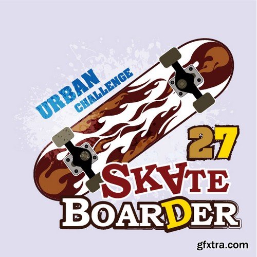 Stock Vectors - Skateboards 2, 25xEPS