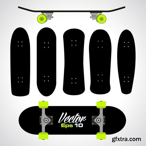 Stock Vectors - Skateboards 2, 25xEPS