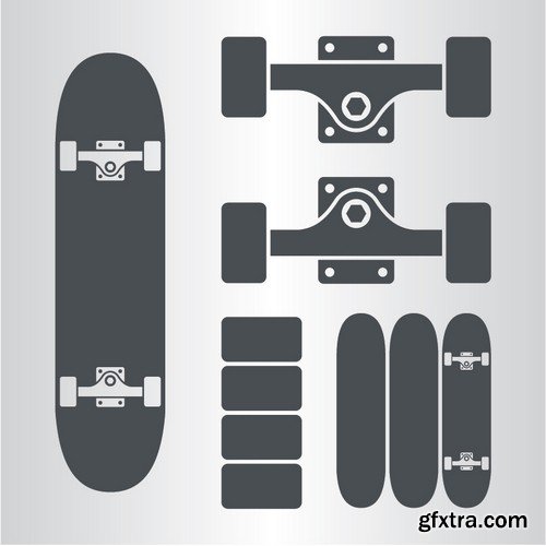 Stock Vectors - Skateboards 2, 25xEPS