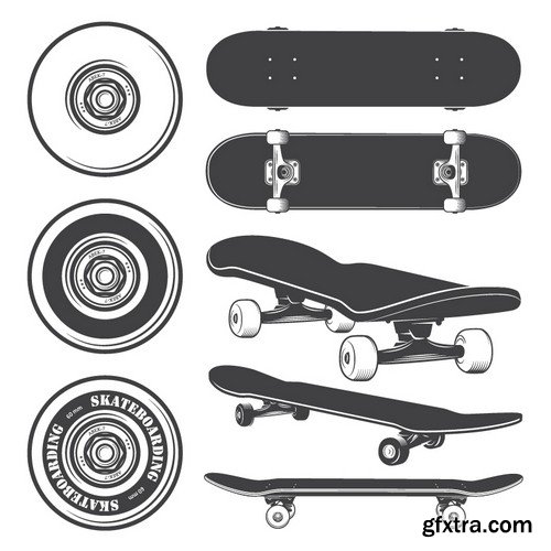 Stock Vectors - Skateboards 2, 25xEPS