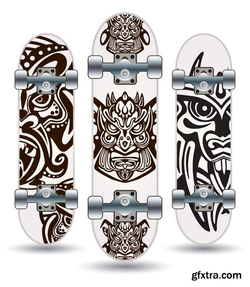 Stock Vectors - Skateboards 2, 25xEPS