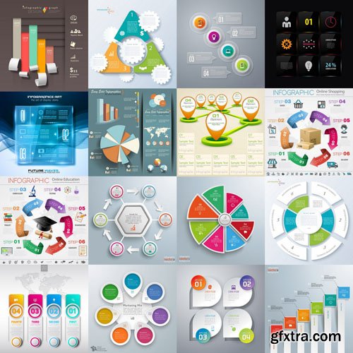 Infographics Design Elements#82 - 25 Vector