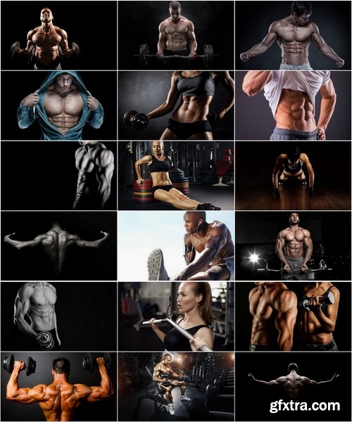 Collection of beautiful people engaged in fitness bodybuilder inflated muscles 25 HQ Jpeg