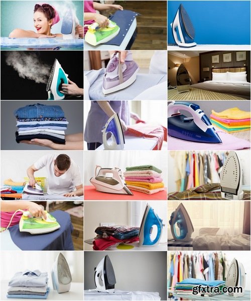 Collection of people iron clothes steam iron ironing board 25 HQ Jpeg