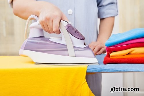 Collection of people iron clothes steam iron ironing board 25 HQ Jpeg