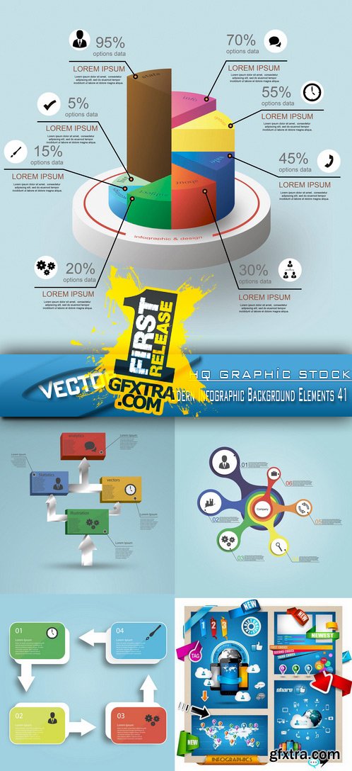 Stock Vector - Modern Infographic Background Elements 41