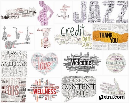 Tag cloud of different words for business 2 - 25 Eps