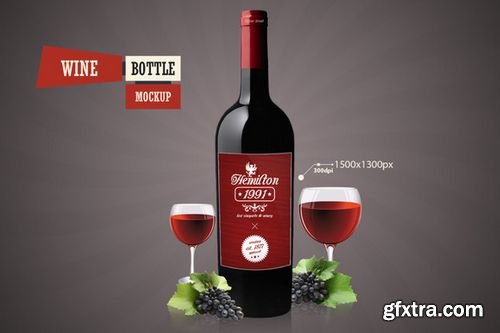 Wine Bottle - Mockup - CM 219360