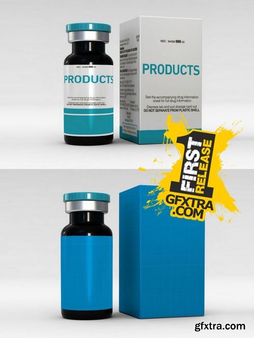 Vial Bottle & Box Mock Up - CM 220833