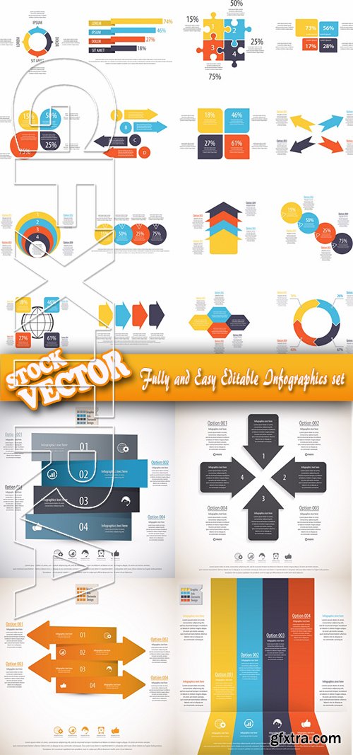 Stock Vector - Fully and Easy Editable Infographics set