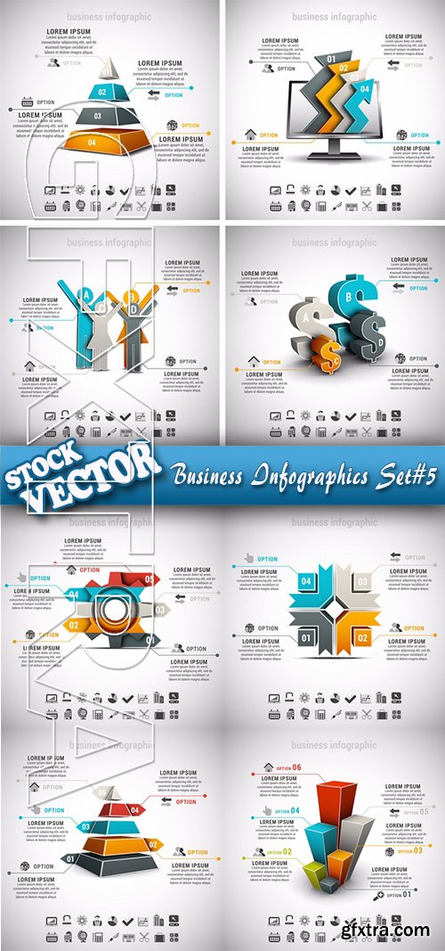 Stock Vector - Business Infographics Set#5