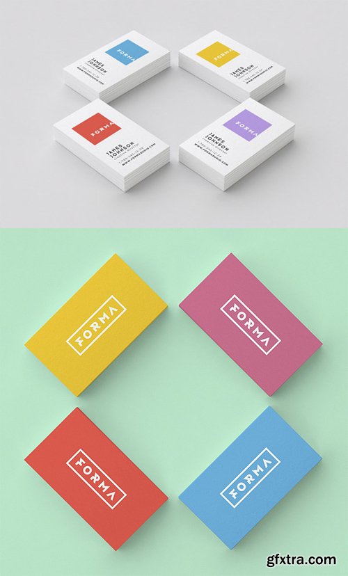 2 Business Card Mock-up Templates