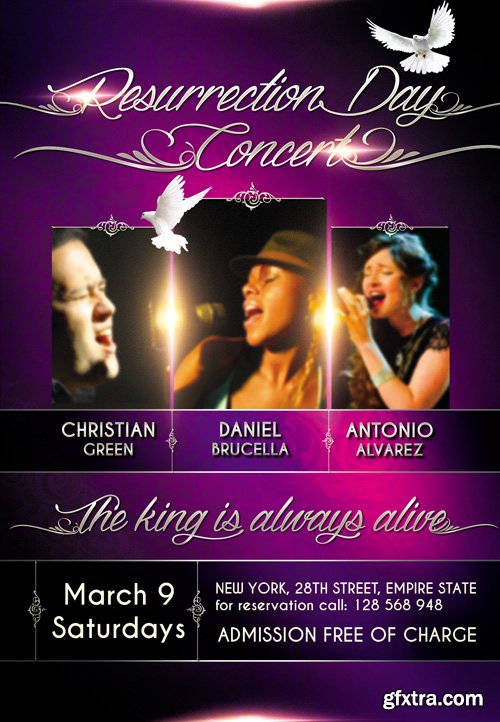 Resurrection Day Concert Flyer plus FB Cover