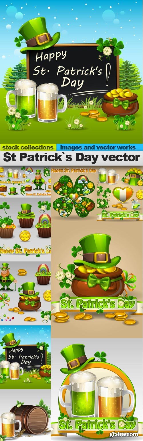 St Patrick&#96;s Day vector, 10 x EPS