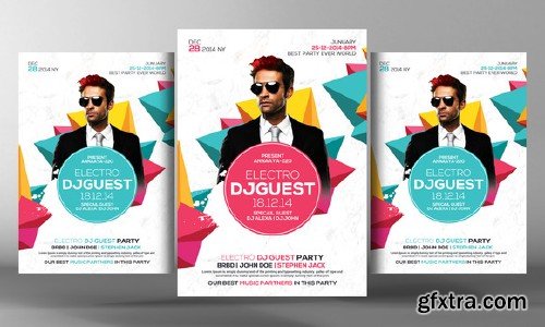 CM - Electro Dj Party Flyer Template 220314