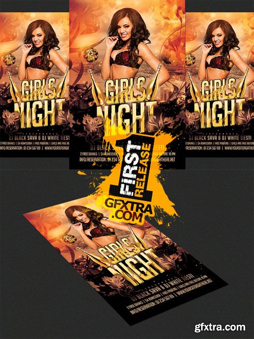 Girls Night Party Flyer