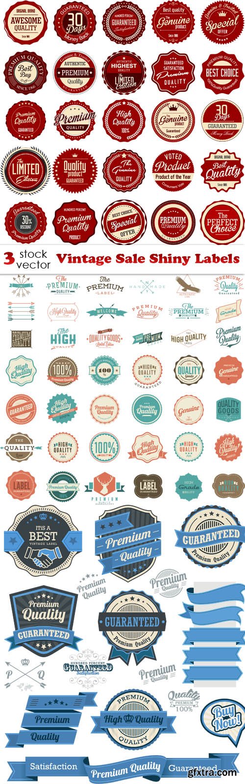 Vectors - Vintage Shiny Sale Labels