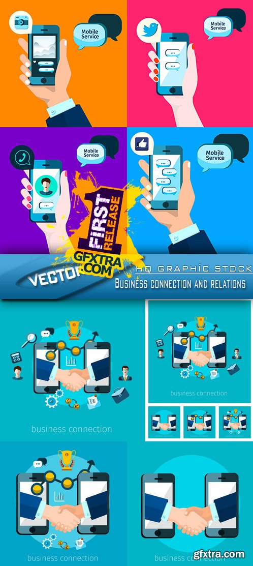 Stock Vector - Business connection and relations