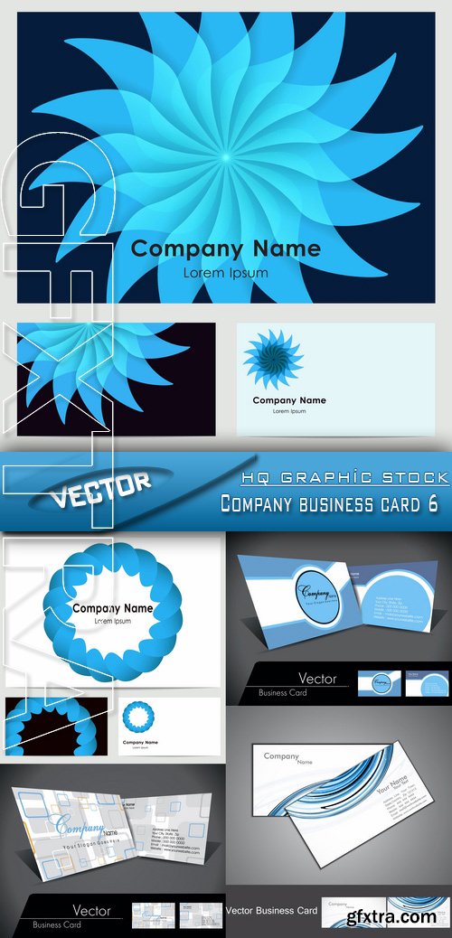 Stock Vector - Company business card 6