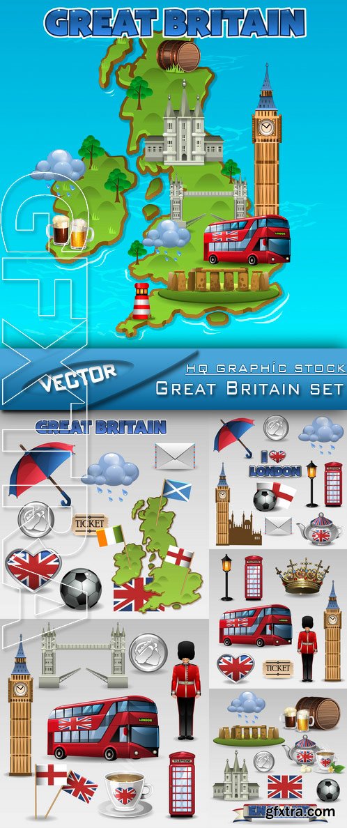 Stock Vector - Great Britain set