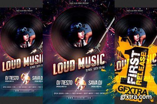 Loud Music Party Flyer