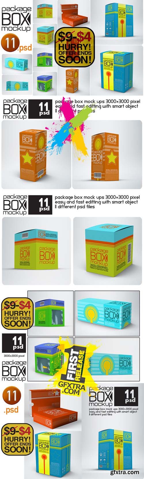 11 Package Boxes Mock Up