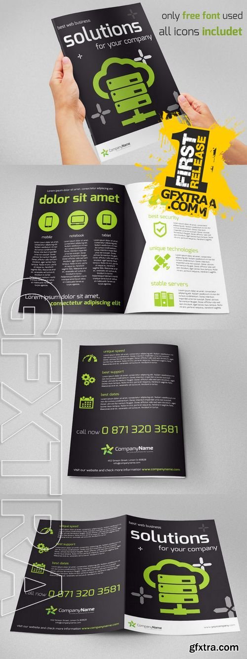 Bi-fold Web Solutions A4 Brochure - CM 221313