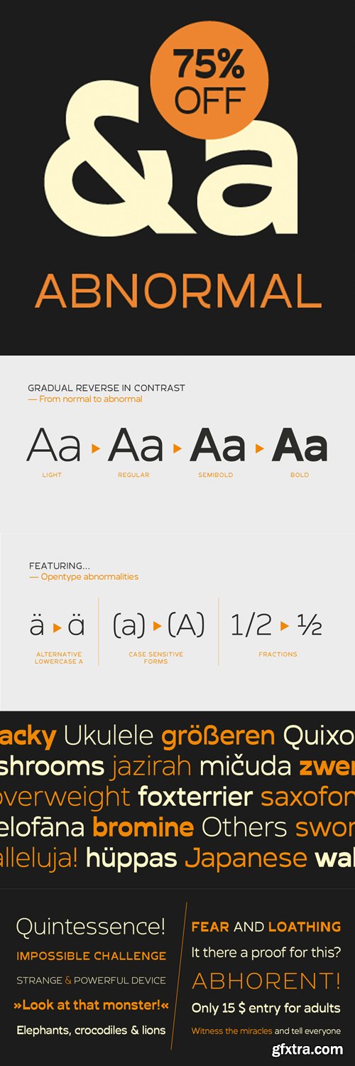 Abnormal Font Family $75