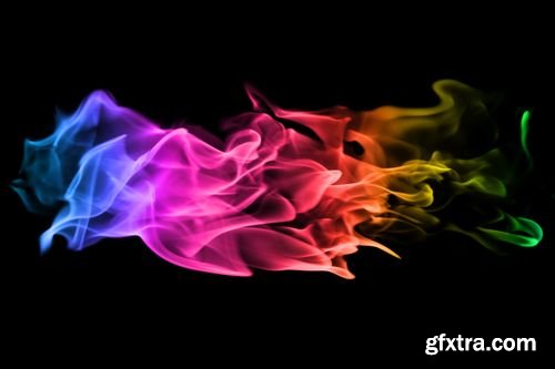 Stock Photos - Abstract Colorful Fire Flames Isolated