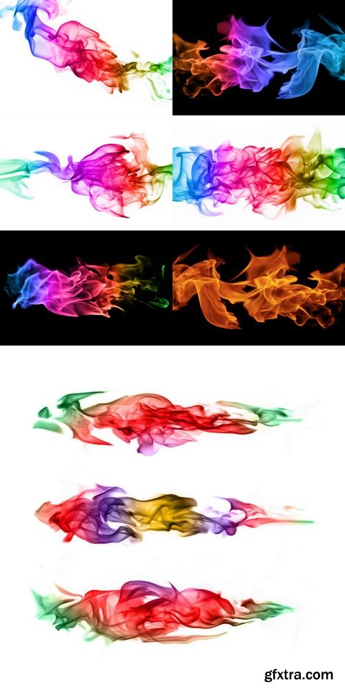 Stock Photos - Abstract Colorful Fire Flames Isolated