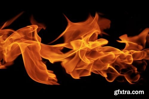 Stock Photos - Abstract Colorful Fire Flames Isolated