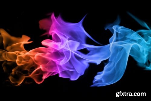 Stock Photos - Abstract Colorful Fire Flames Isolated