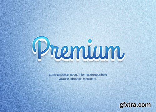 PSD Text Effect - 3D Blue