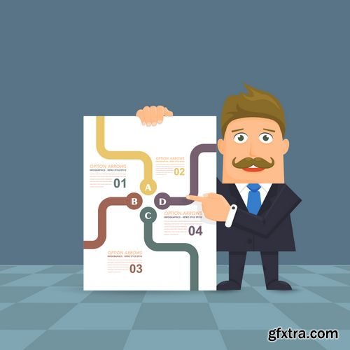 Vector - Businessman Presenting Information