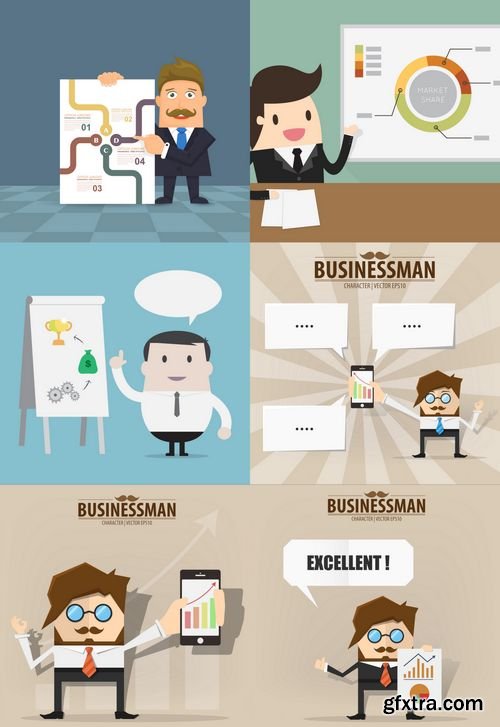 Vector - Businessman Presenting Information