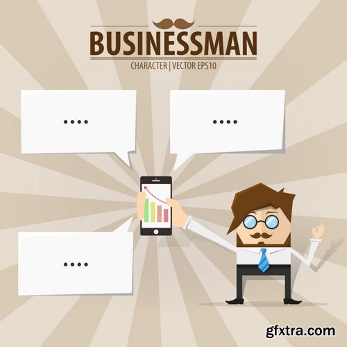 Vector - Businessman Presenting Information