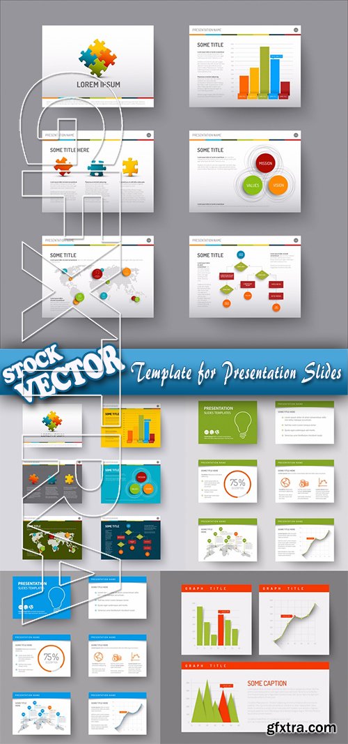 Stock Vector - Template for Presentation Slides