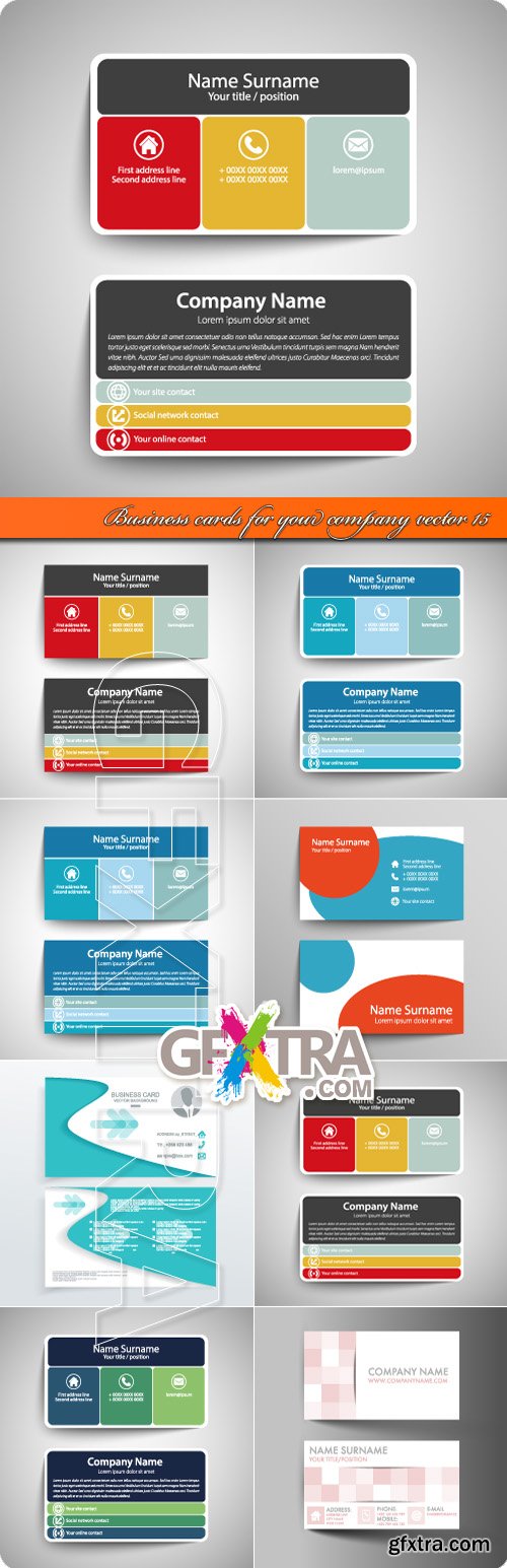 Business cards for your company vector 15