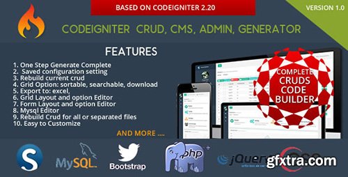 CodeCanyon - Codeigniter CMS v1.2 - CRUD Builder - Administrator