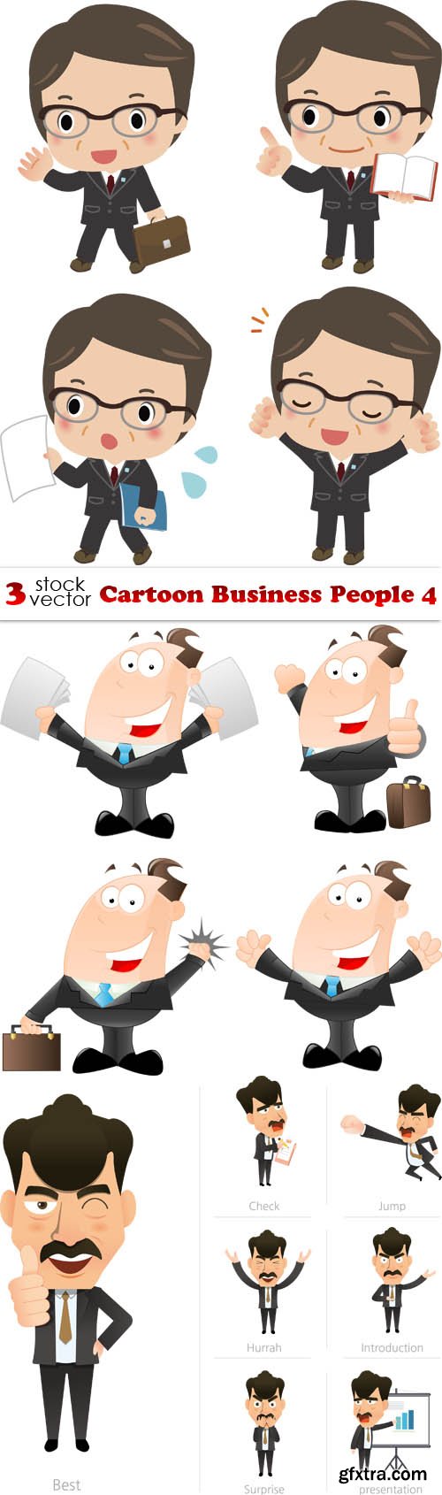 Vectors - Cartoon Business People 4