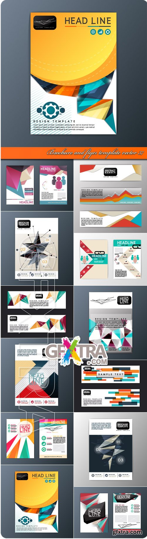 Brochure and flyer template vector 37