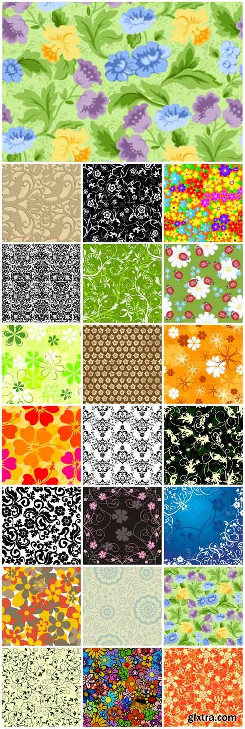 Floral patterns backgrounds stock vector - 3