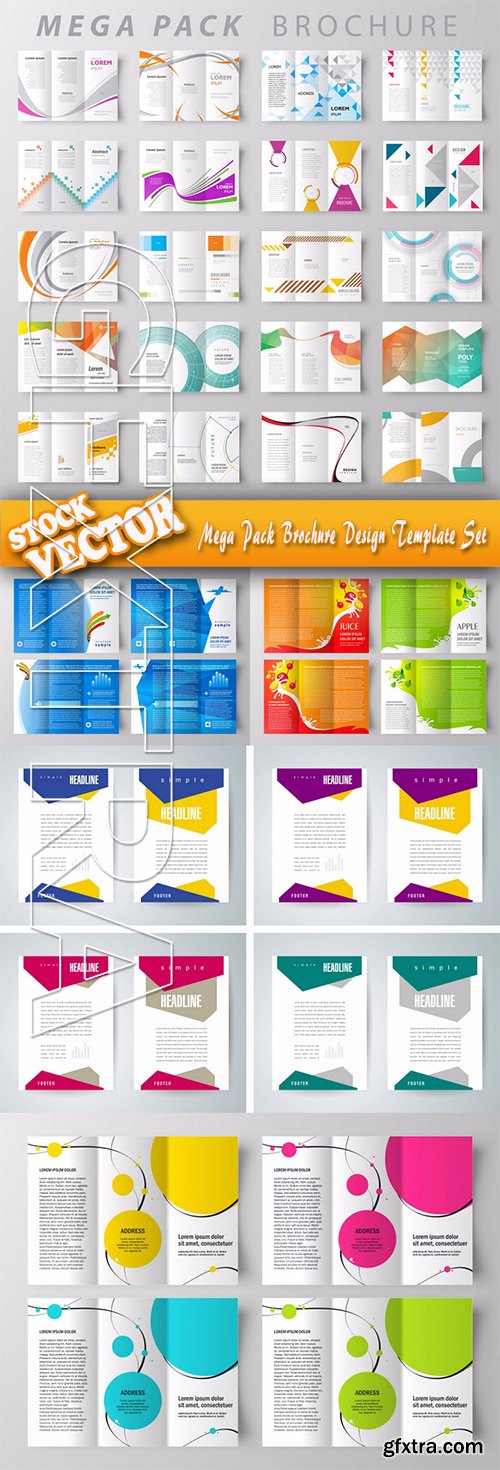 Stock Vector - Mega Pack Brochure Design Template Set